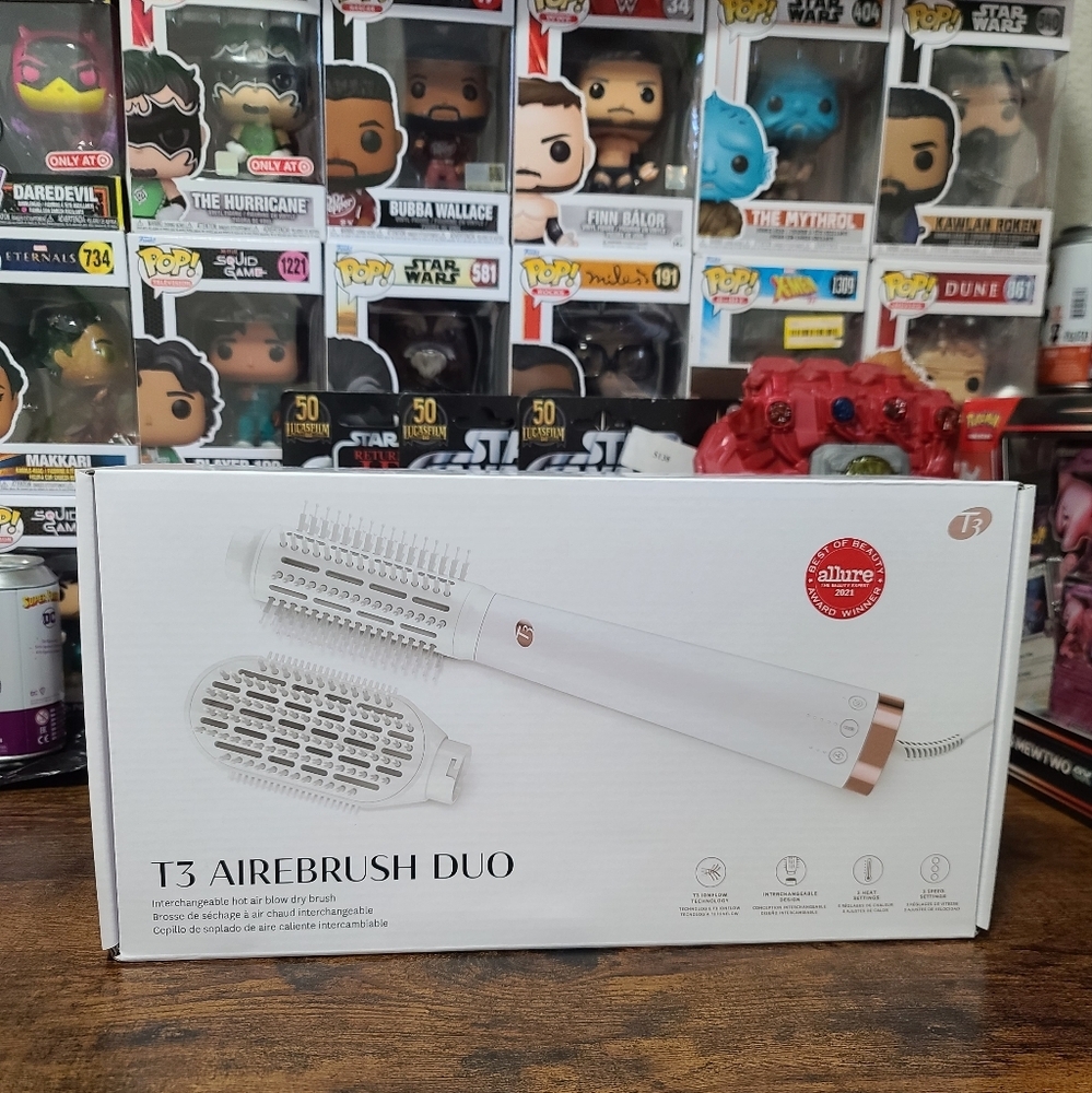 BRAND NEW T3 AireBrush Duo Hair Dryer - White/Rose Gold